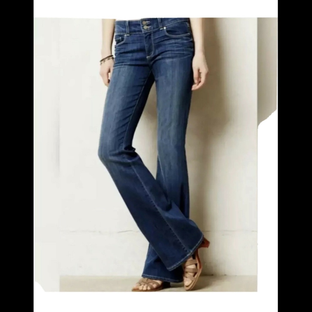 Paige Hidden Hills High Rise Boot Cut Stretch Jean 32 TALL!